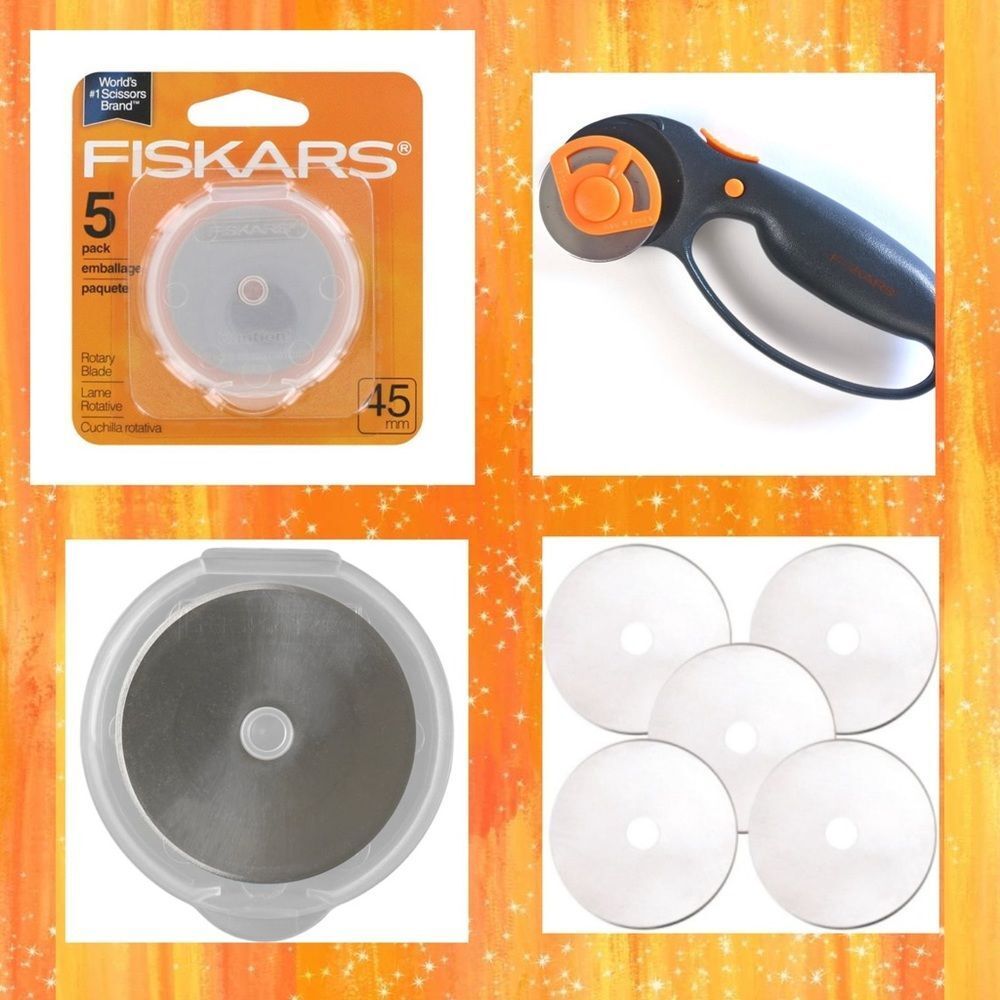 Fiskars 45mm Rotary Cutter & 5 Pack Replacement Blades